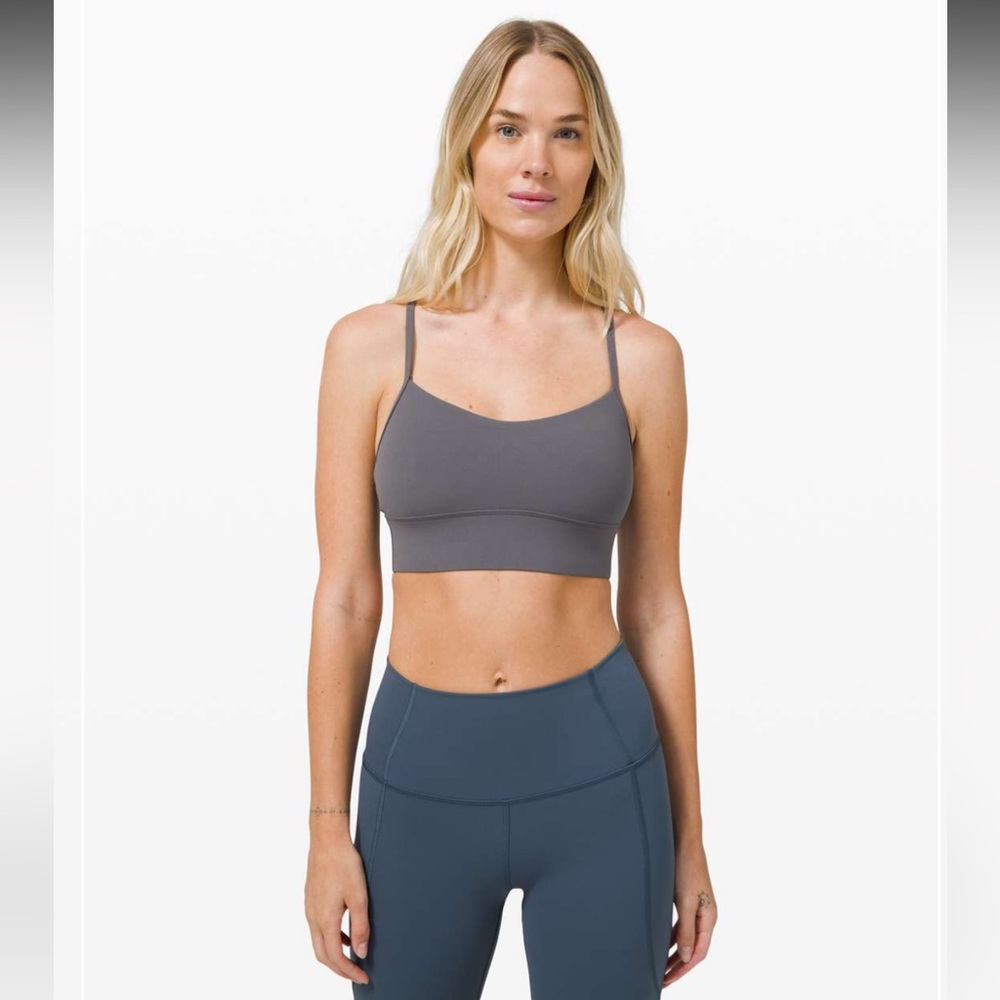Lululemon Flow Y Bra Nulu in Gray Size 6